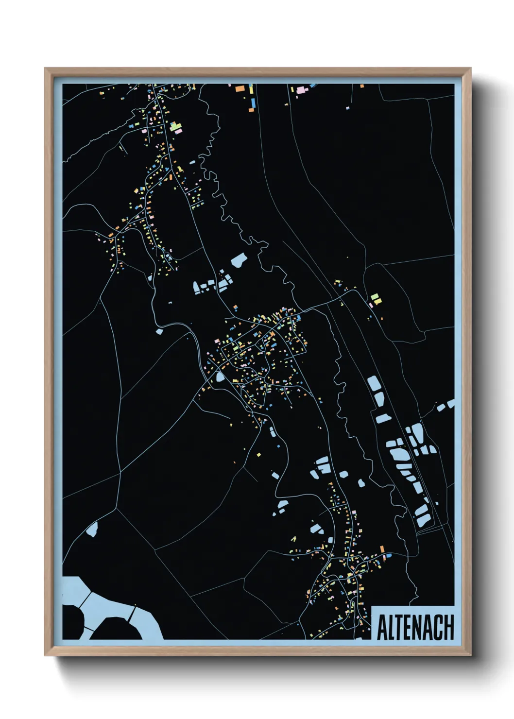 Une affiche de carte sur Altenach