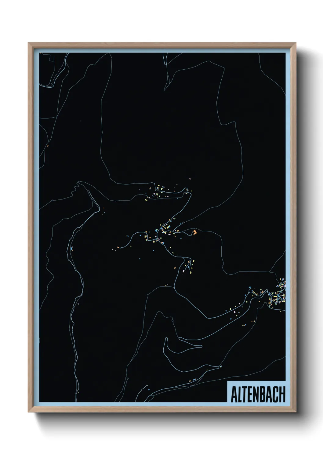 Une affiche de carte sur Altenbach