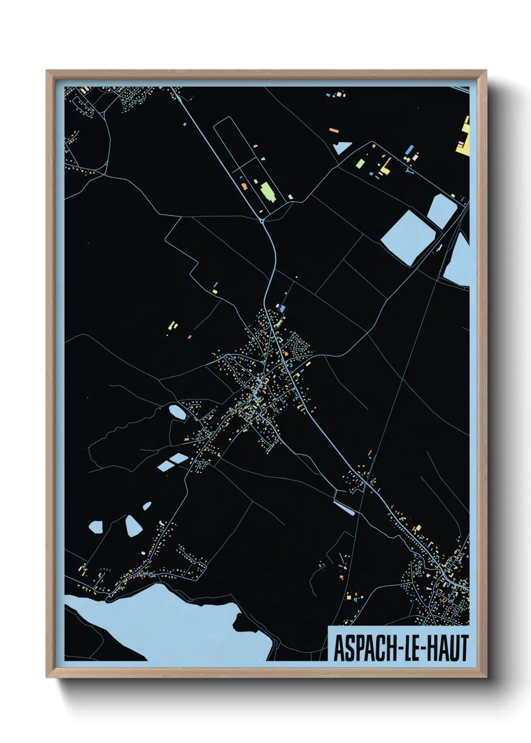 Une affiche de carte sur Aspach-le-Haut