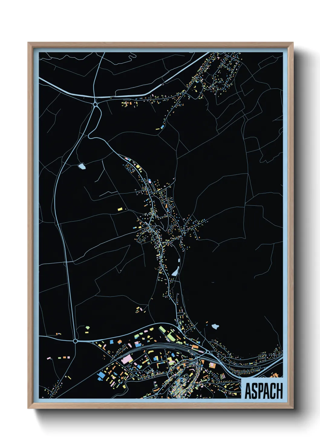 Une affiche de carte sur Aspach