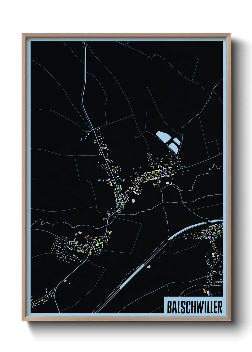 Une affiche de carte sur Balschwiller