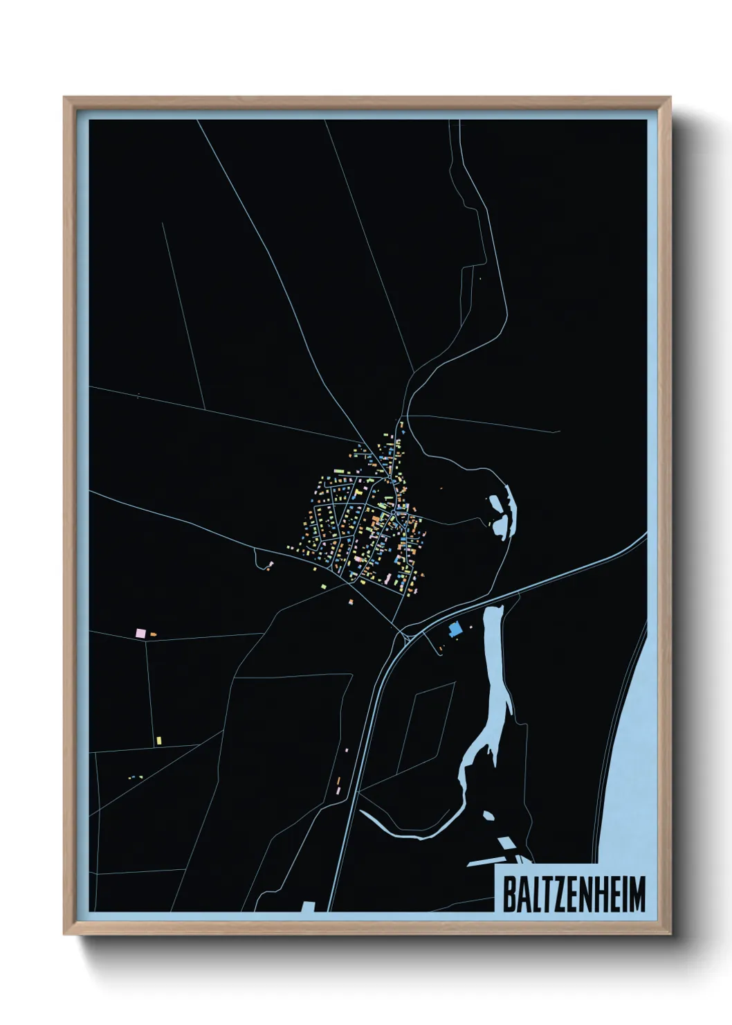 Une affiche de carte sur Baltzenheim