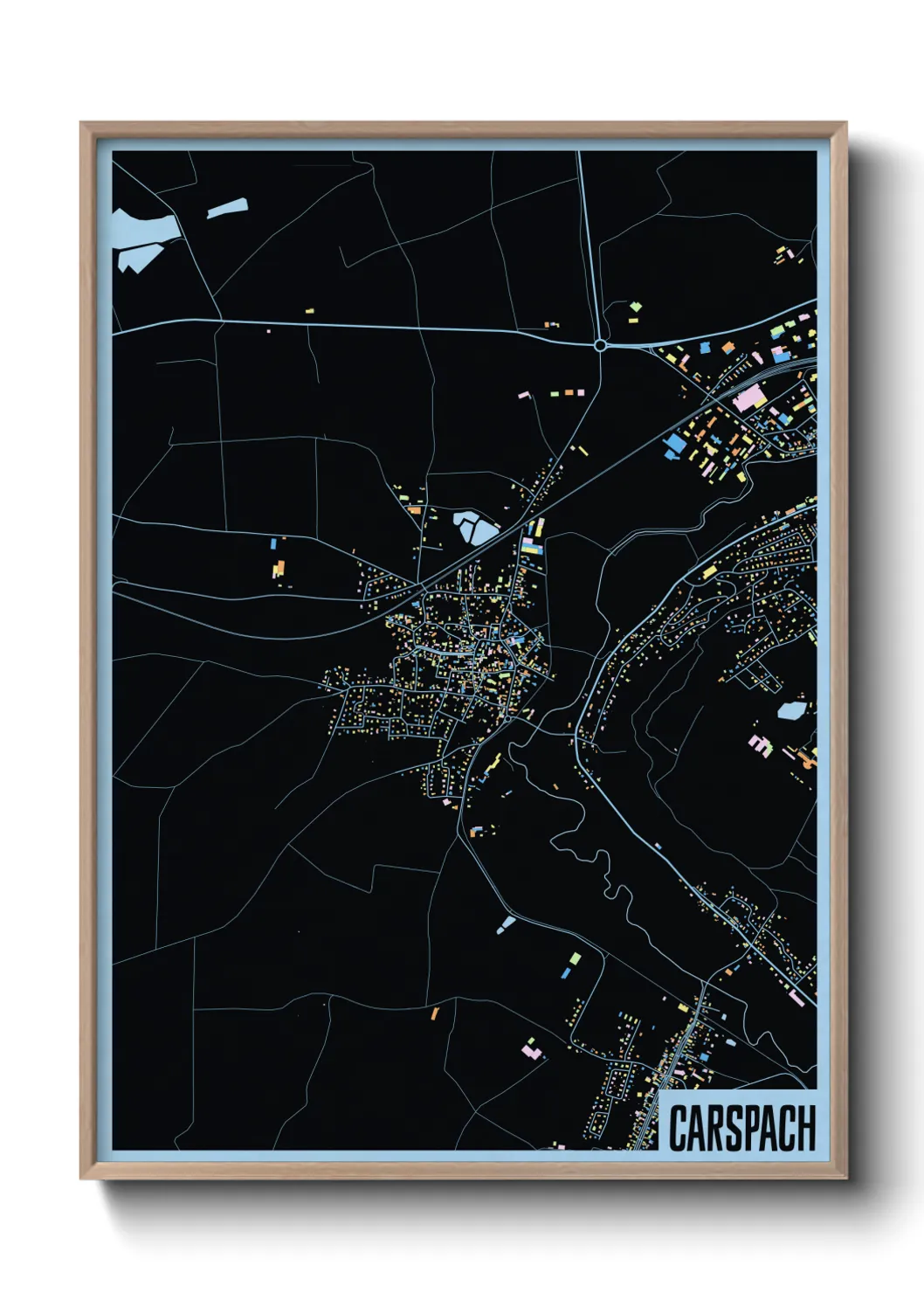 Une affiche de carte sur Carspach