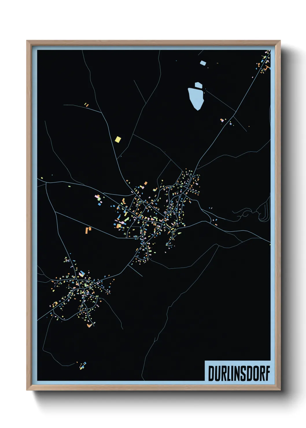 Une affiche de carte sur Durlinsdorf