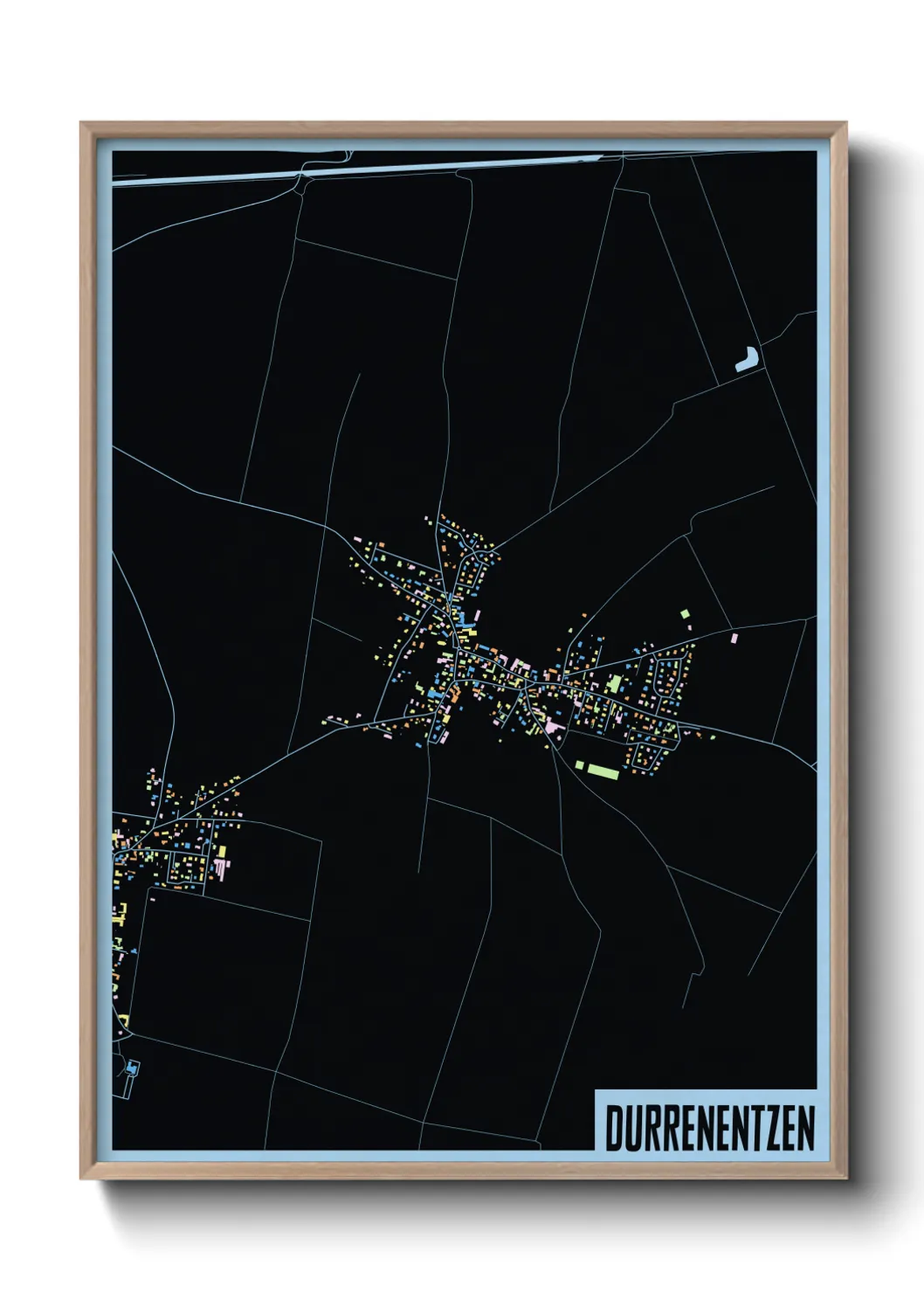 Une affiche de carte sur Durrenentzen