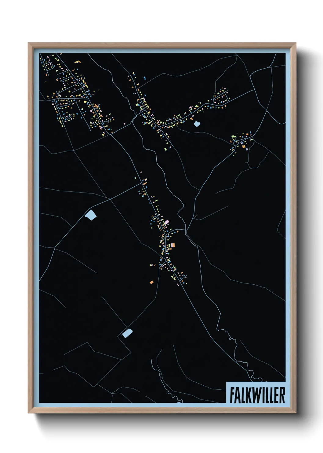 Une affiche de carte sur Falkwiller