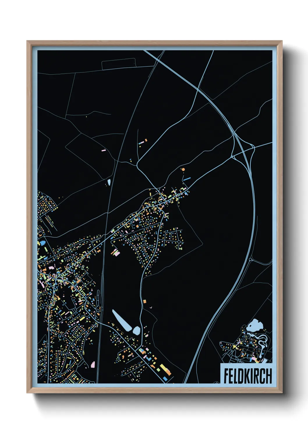 Une affiche de carte sur Feldkirch