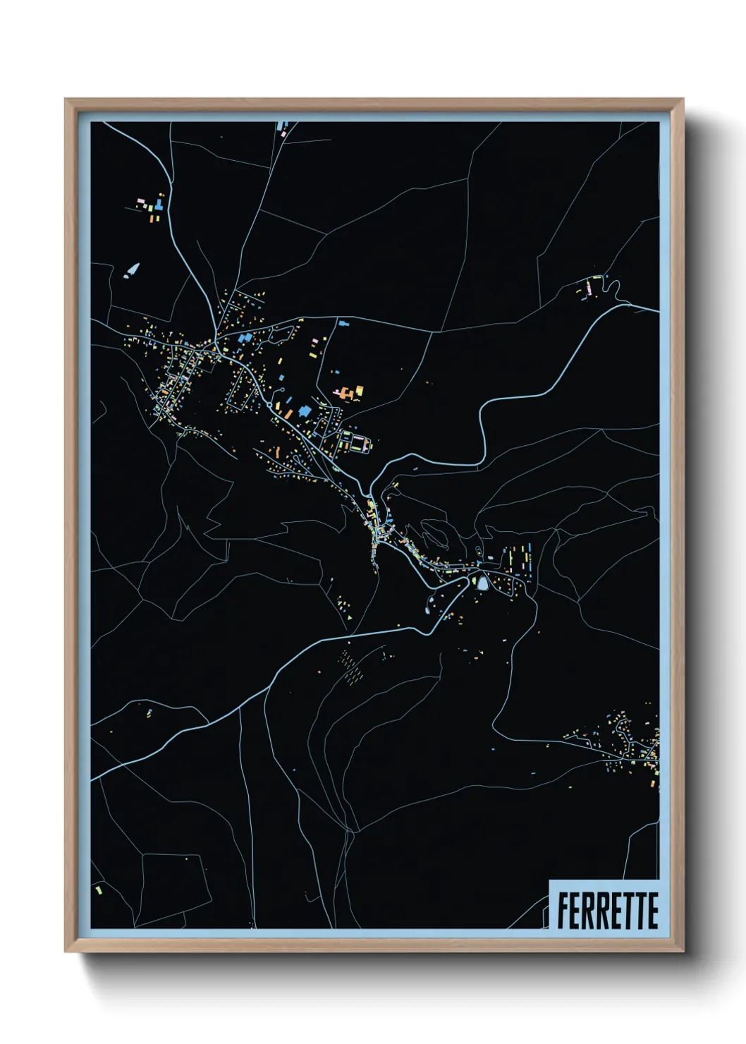 Une affiche de carte sur Ferrette