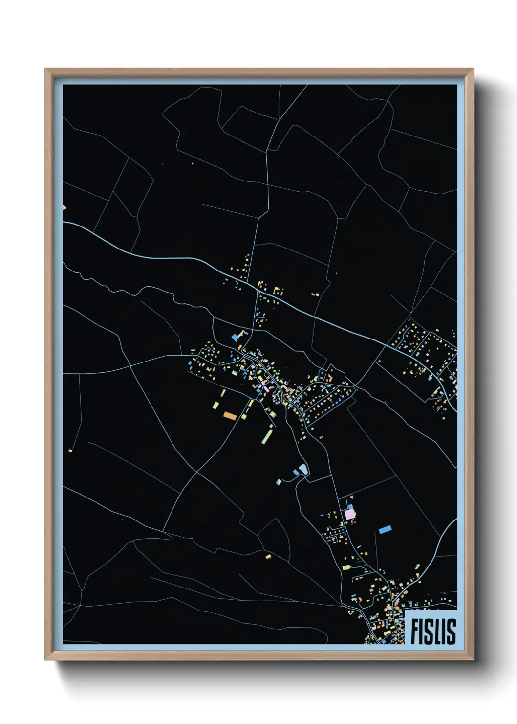 Une affiche de carte sur Fislis