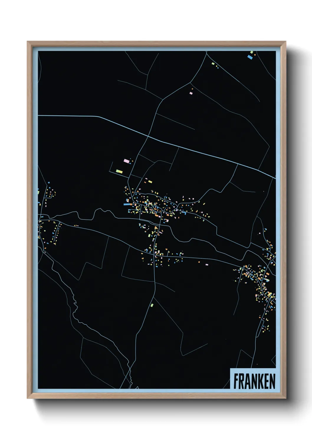 Une affiche de carte sur Franken