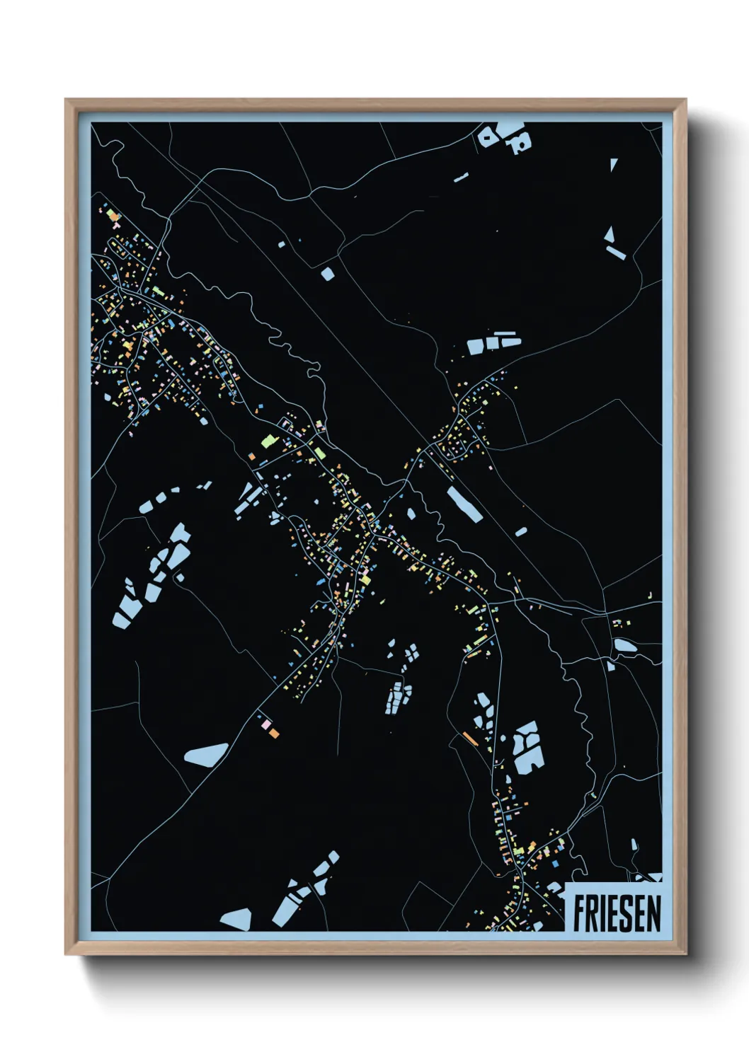 Une affiche de carte sur Friesen