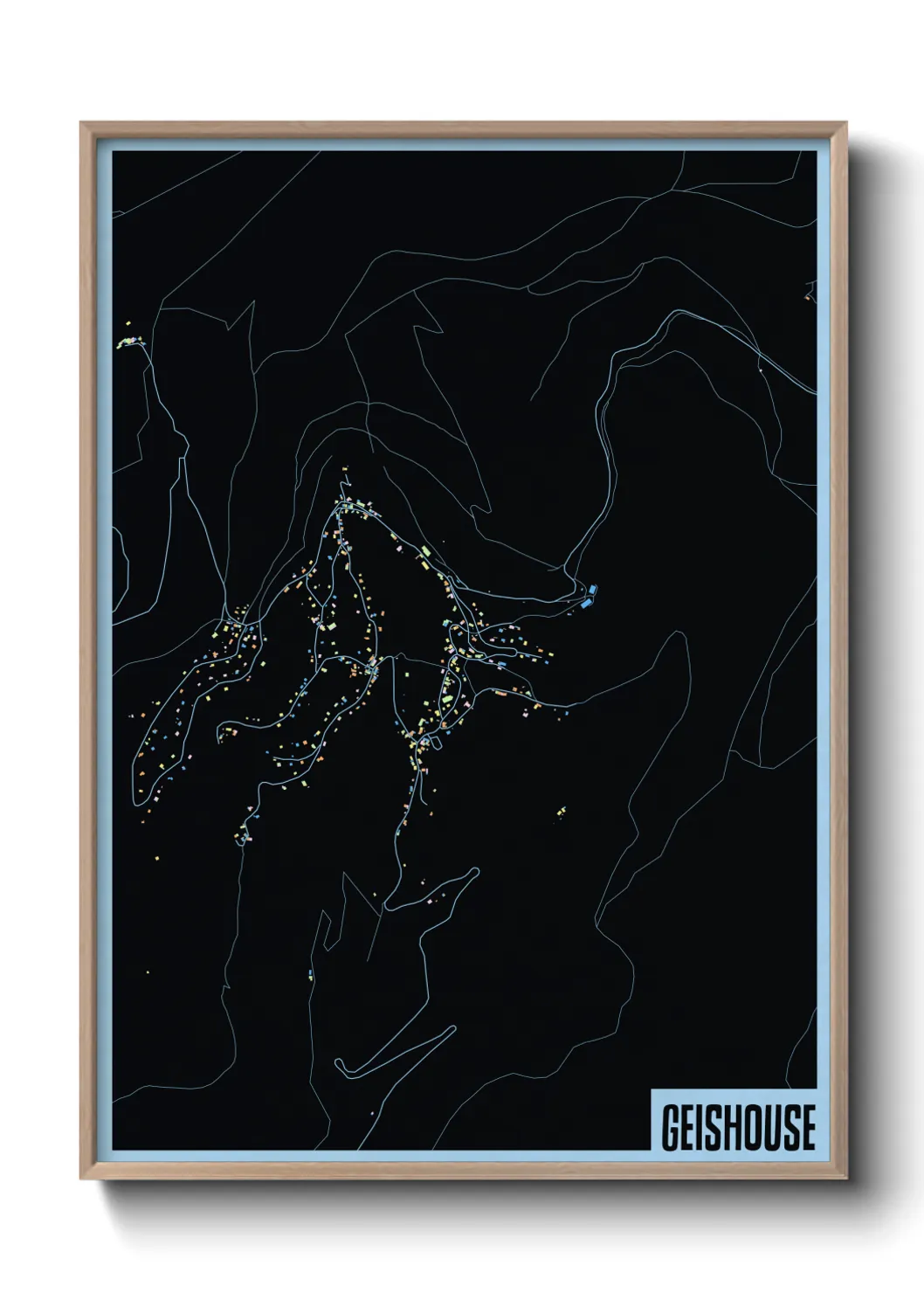 Une affiche de carte sur Geishouse