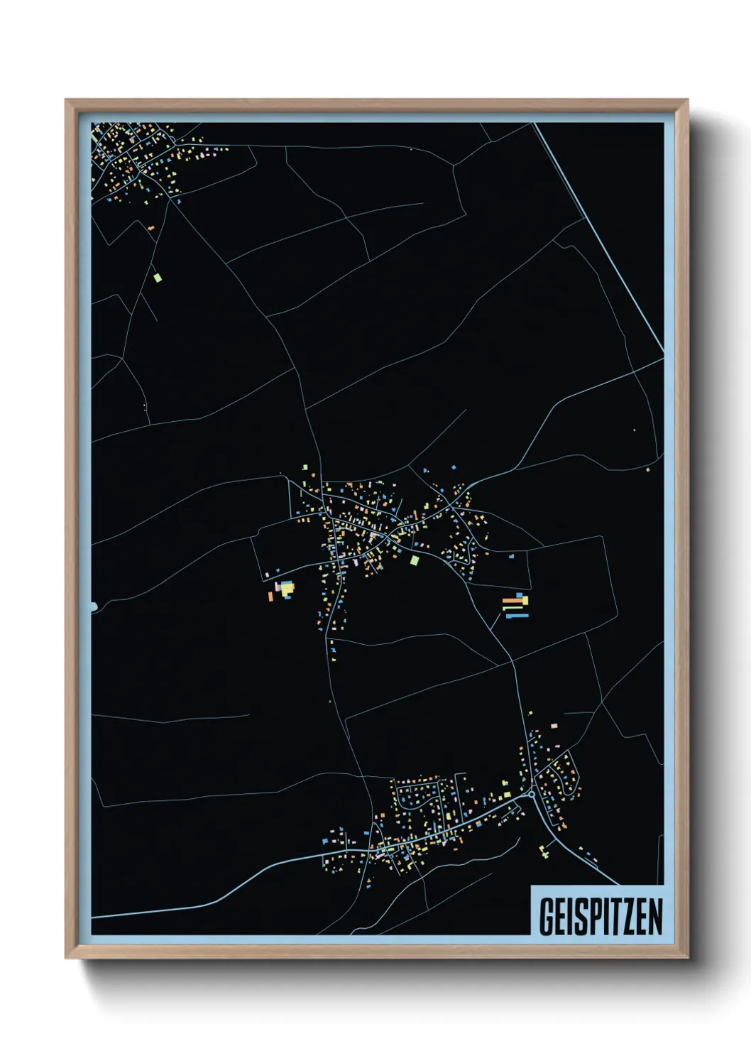 Une affiche de carte sur Geispitzen