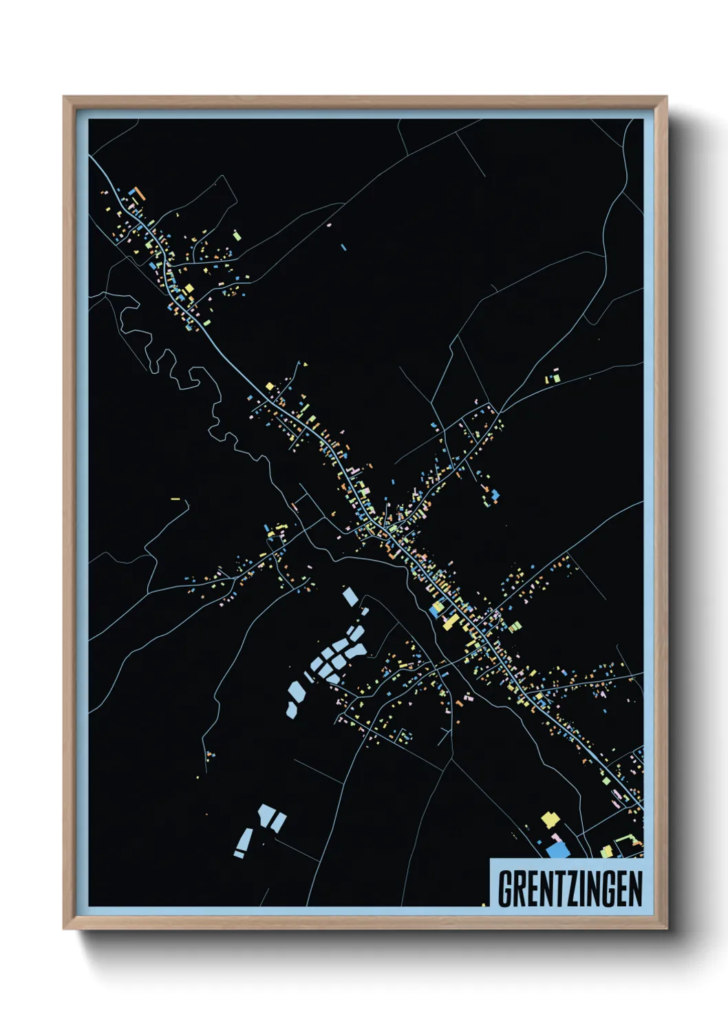 Une affiche de carte sur Grentzingen