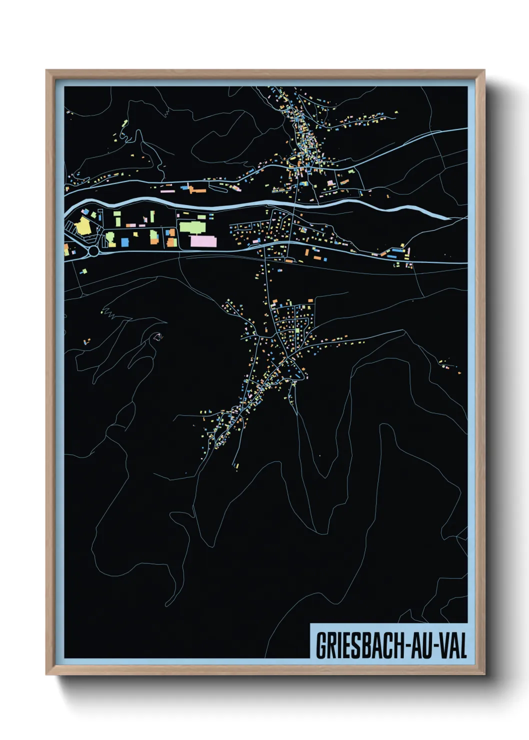 Une affiche de carte sur Griesbach-au-Val