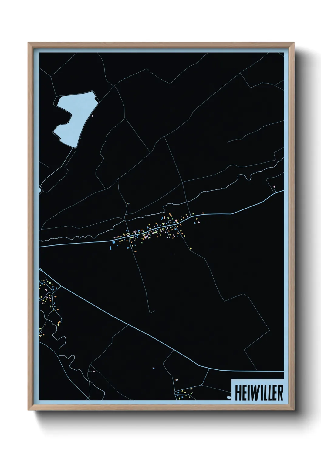 Une affiche de carte sur Heiwiller