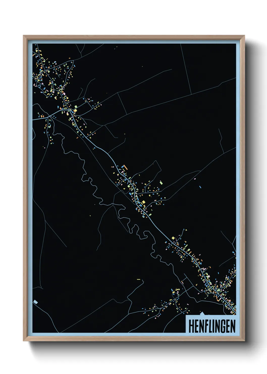 Une affiche de carte sur Henflingen