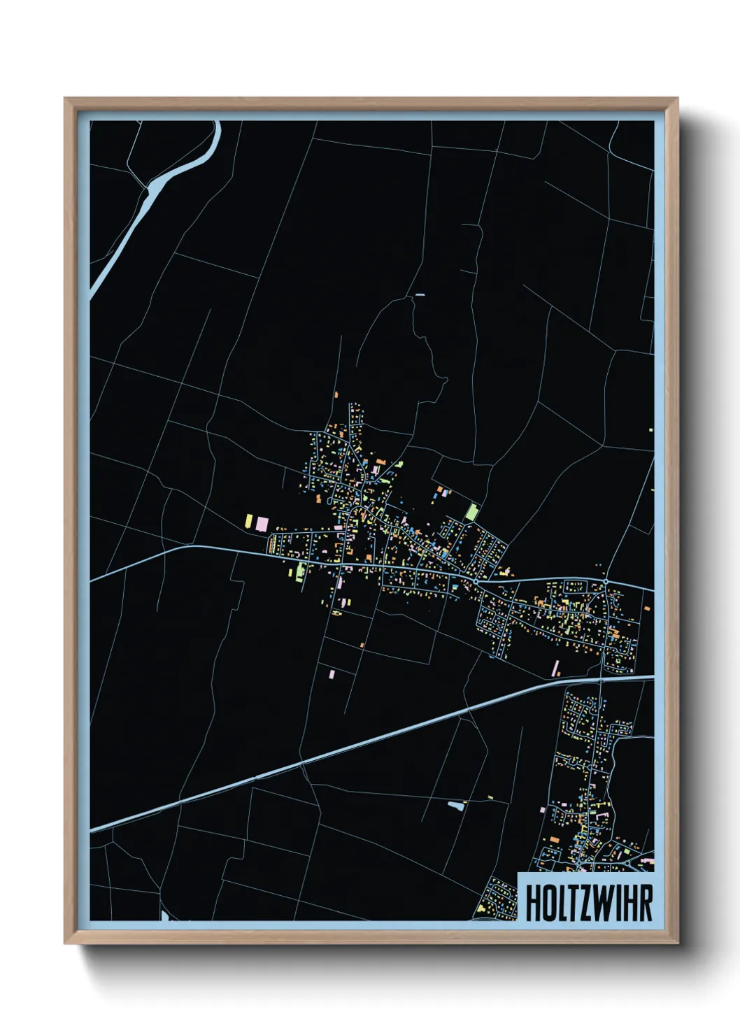 Une affiche de carte sur Holtzwihr