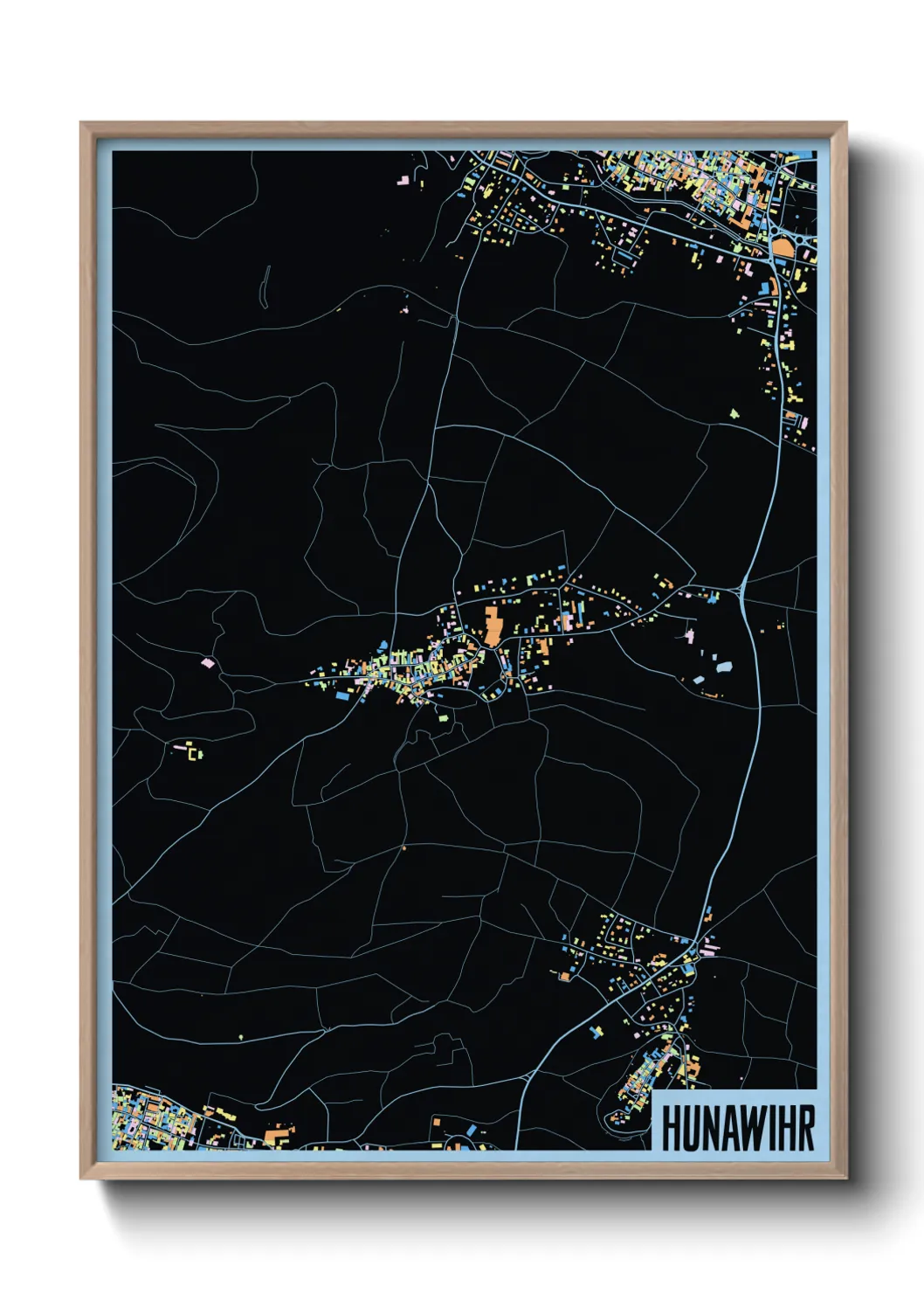 Une affiche de carte sur Hunawihr