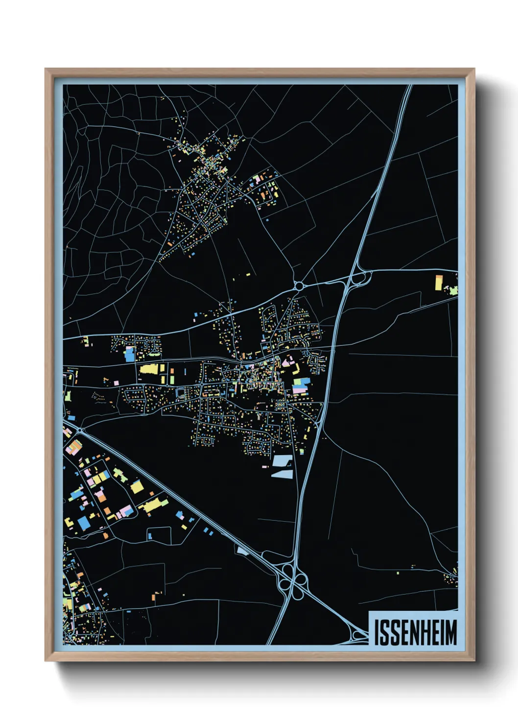 Une affiche de carte sur Issenheim