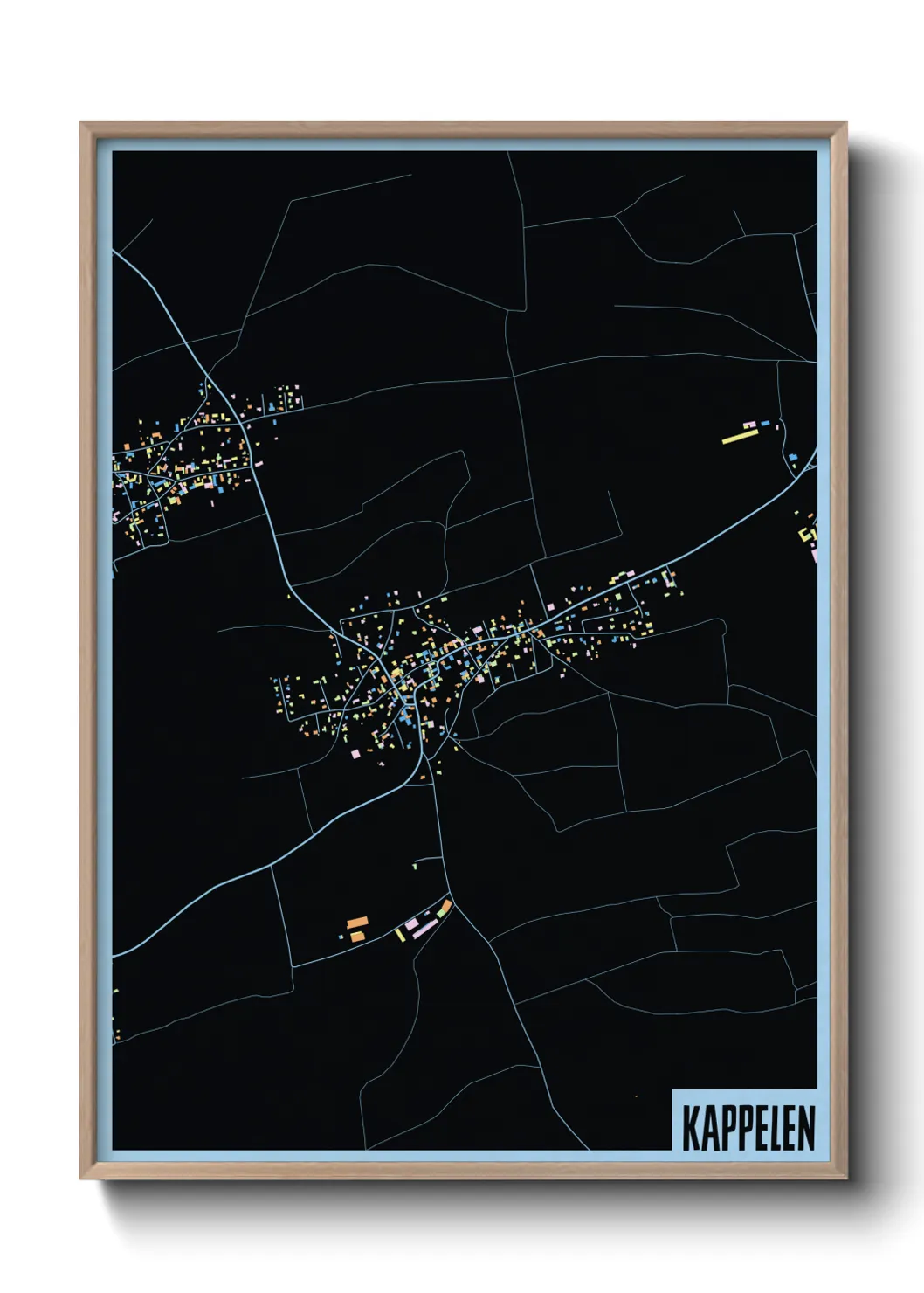 Une affiche de carte sur Kappelen