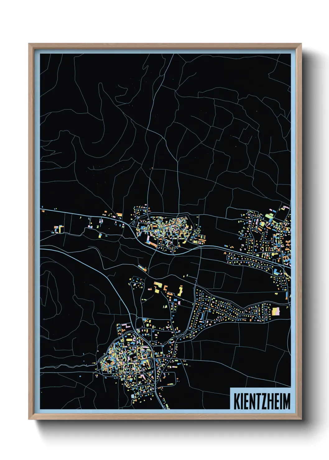 Une affiche de carte sur Kientzheim