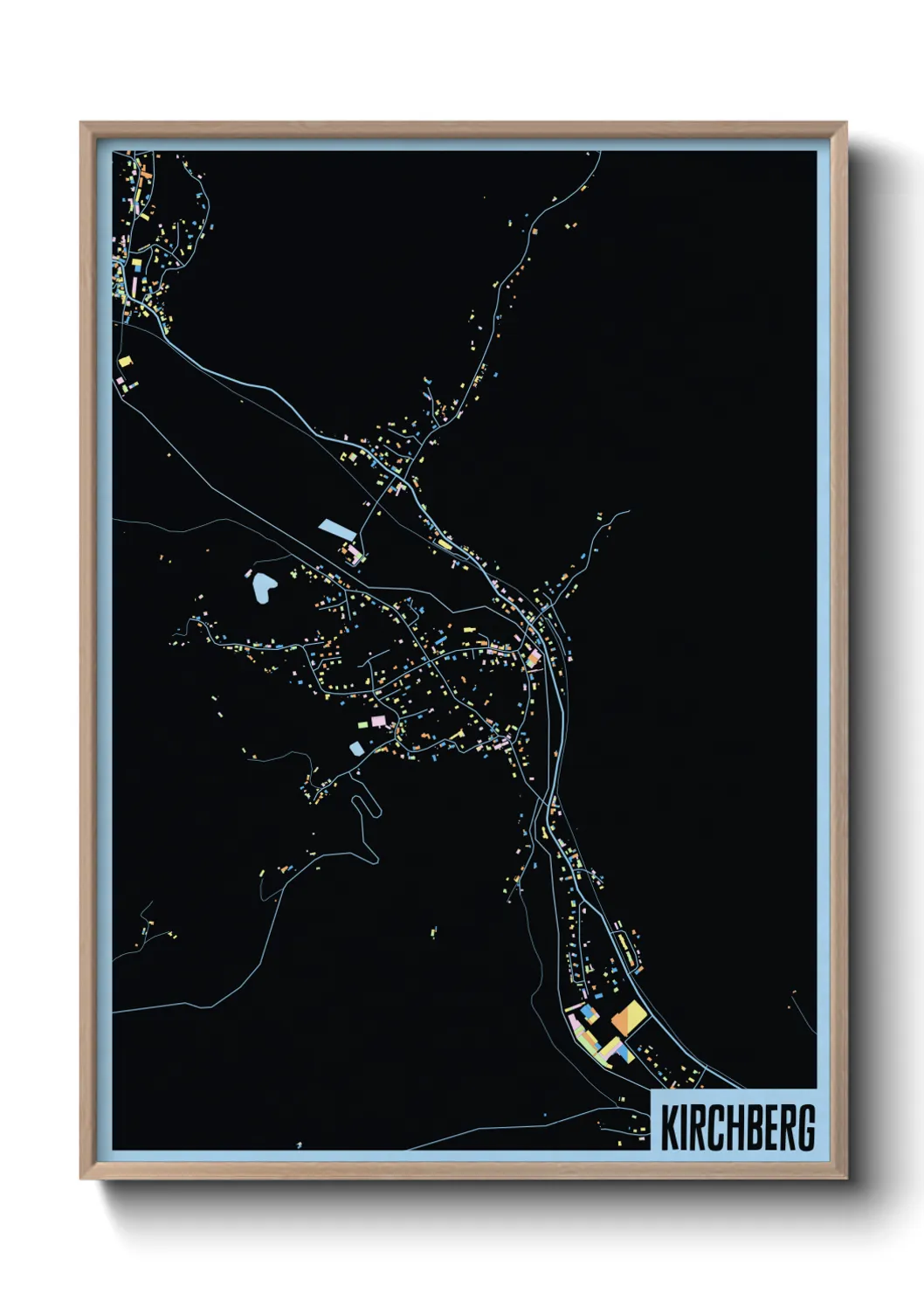 Une affiche de carte sur Kirchberg