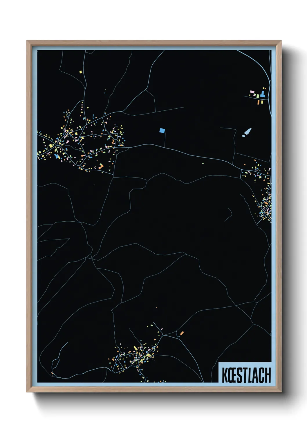 Une affiche de carte sur Kœstlach