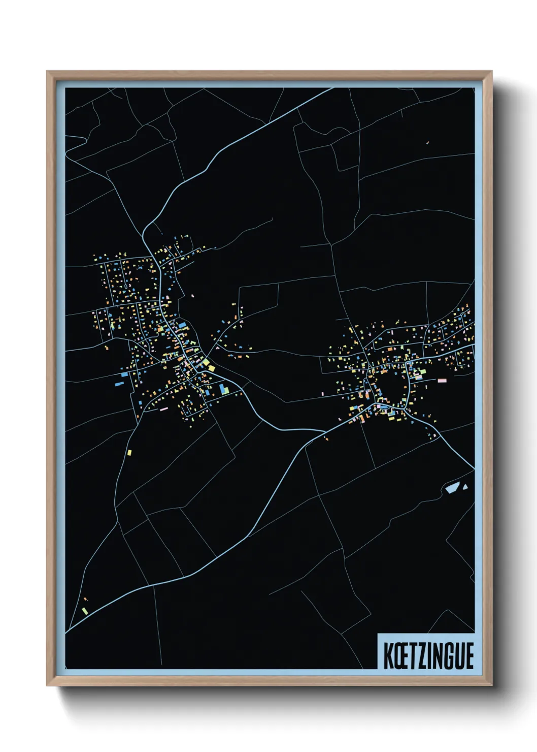 Une affiche de carte sur Kœtzingue