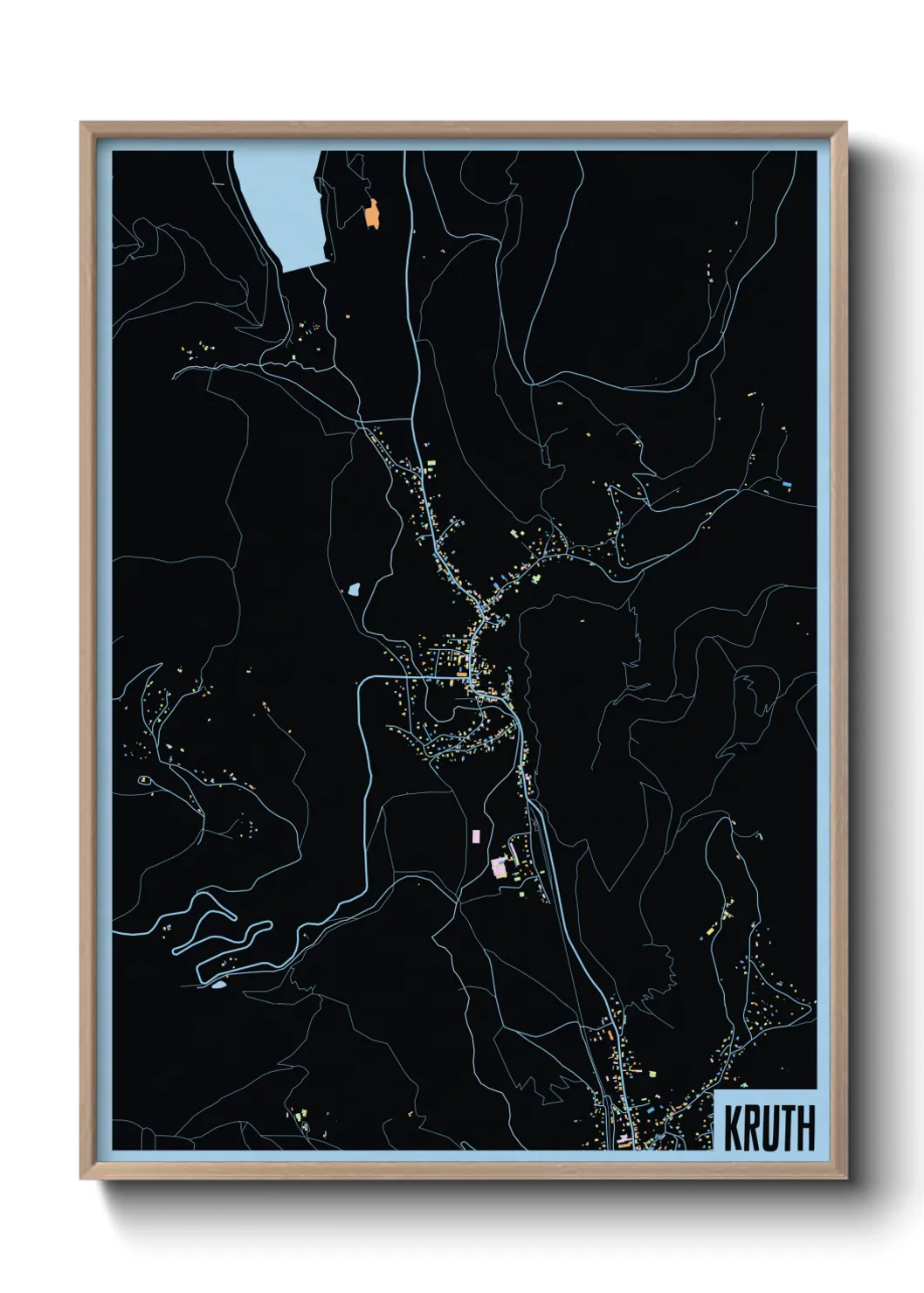 Une affiche de carte sur Kruth