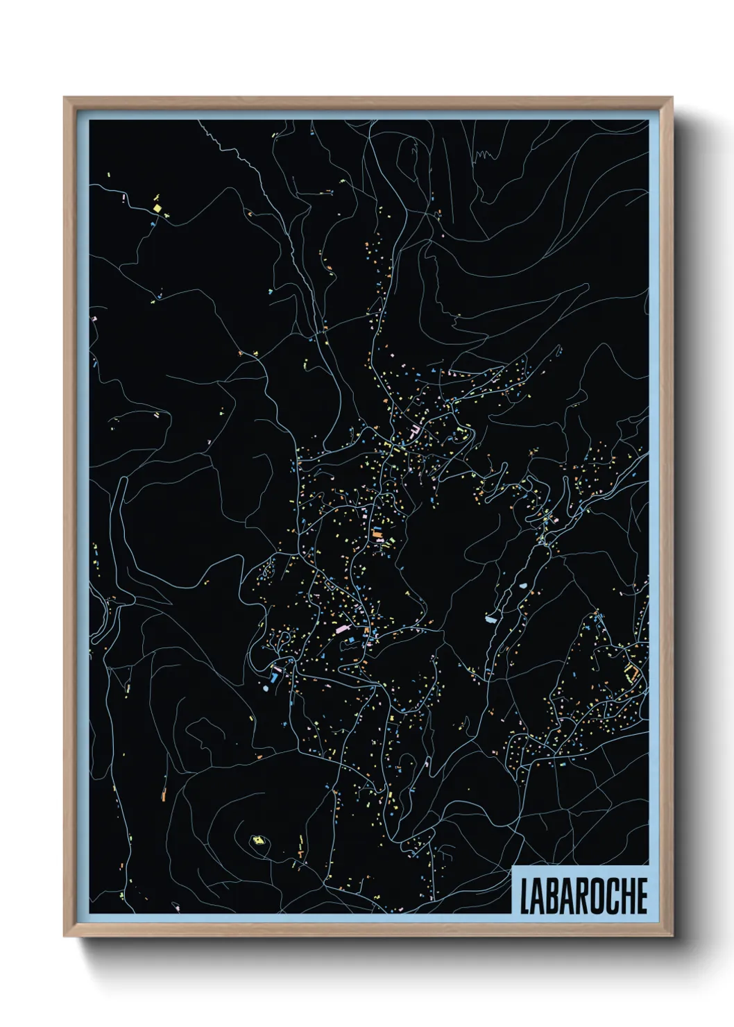 Une affiche de carte sur Labaroche