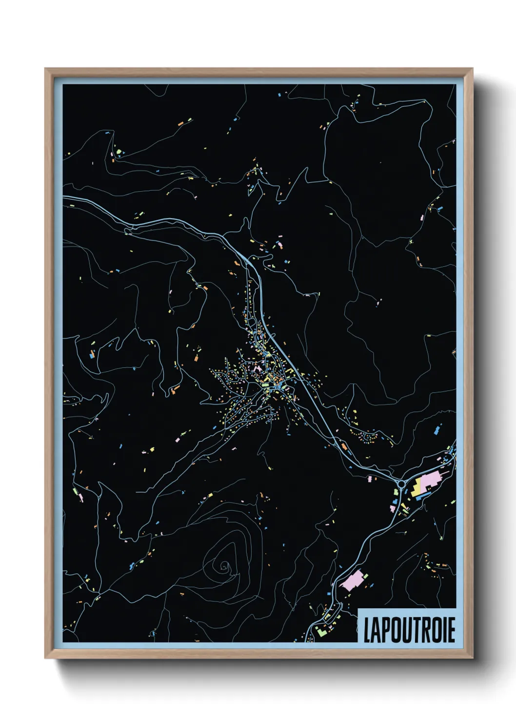 Une affiche de carte sur Lapoutroie