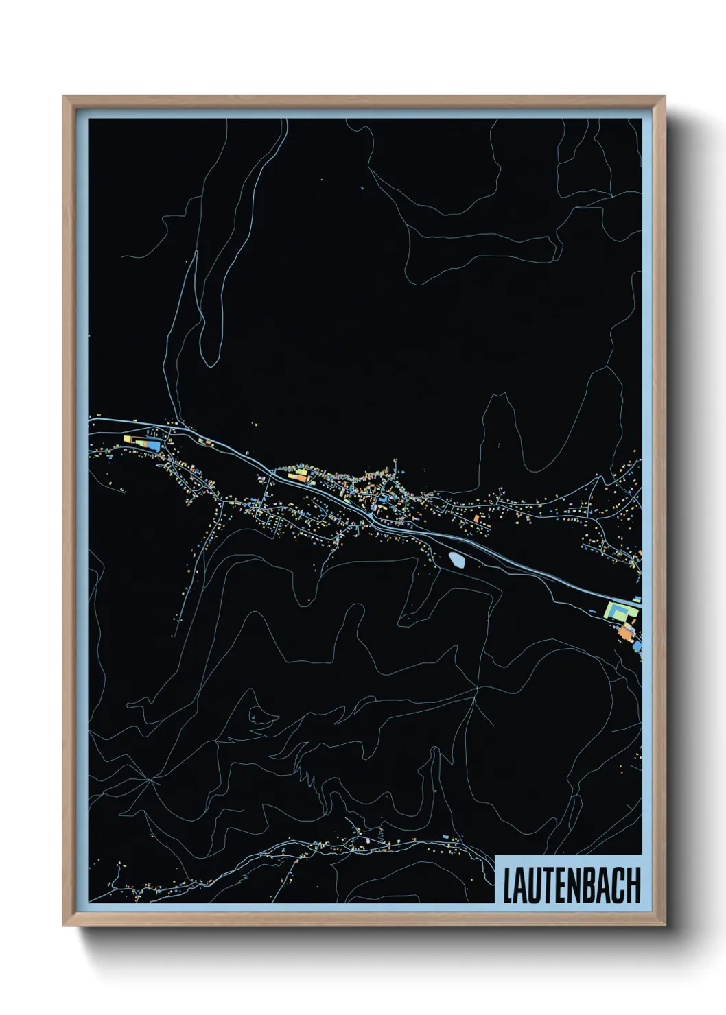 Une affiche de carte sur Lautenbach