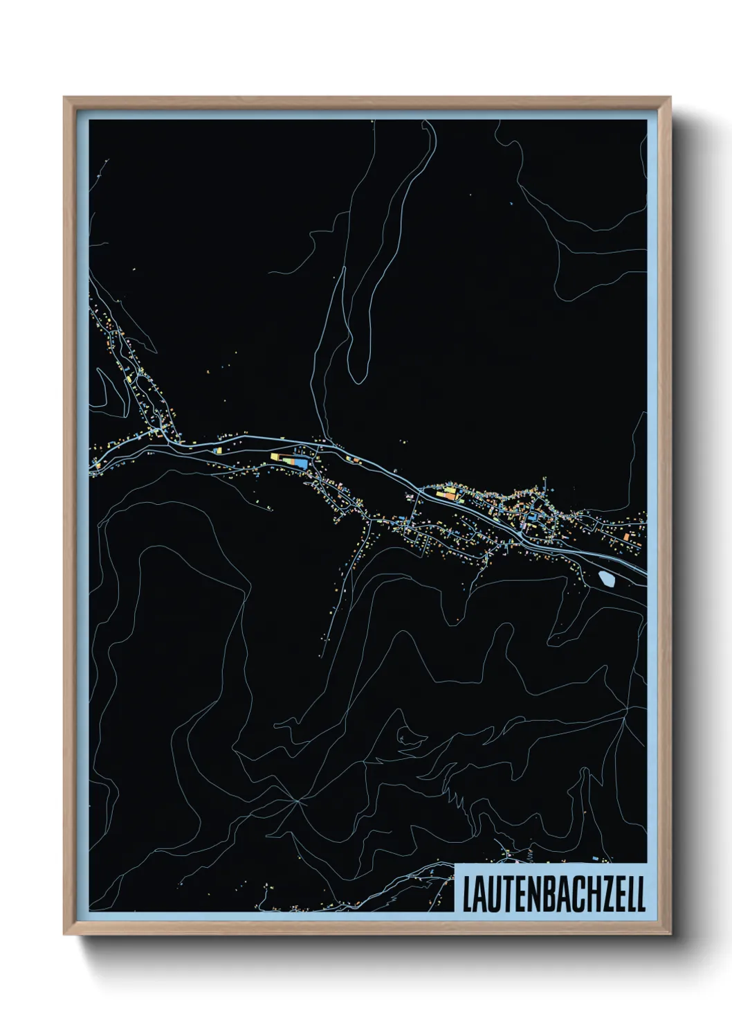 Une affiche de carte sur Lautenbachzell