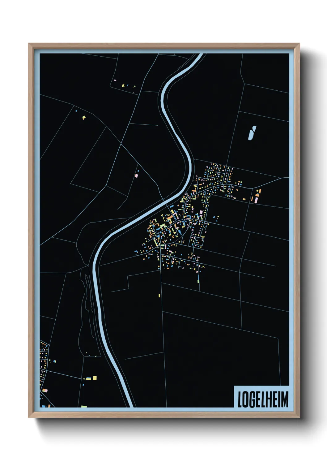 Une affiche de carte sur Logelheim