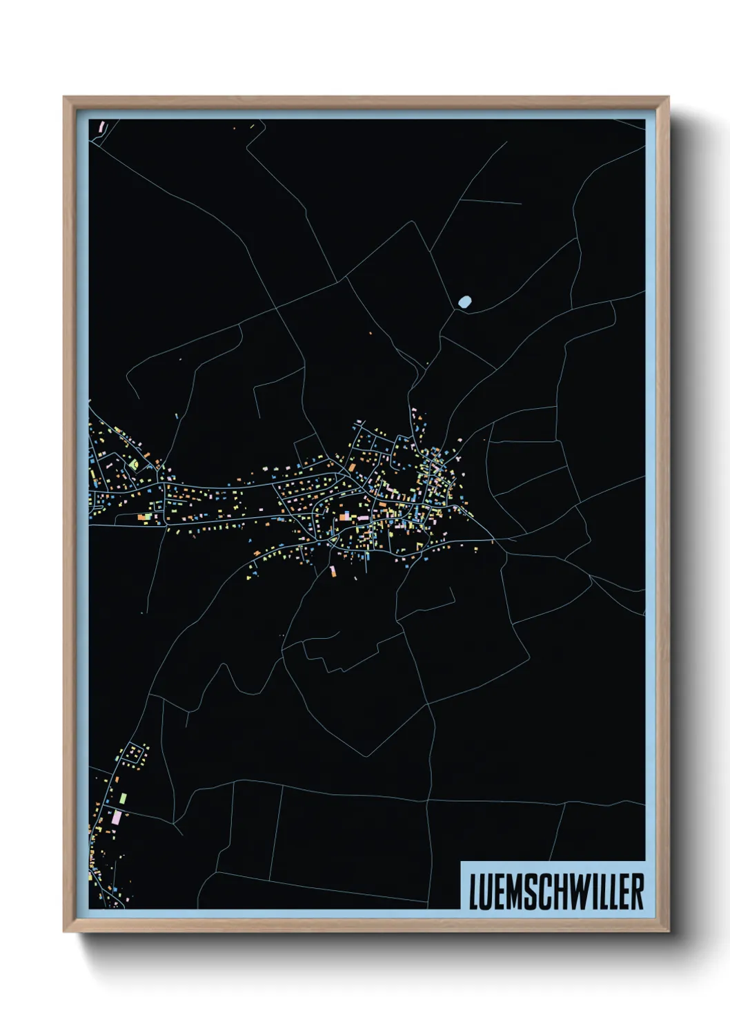 Une affiche de carte sur Luemschwiller