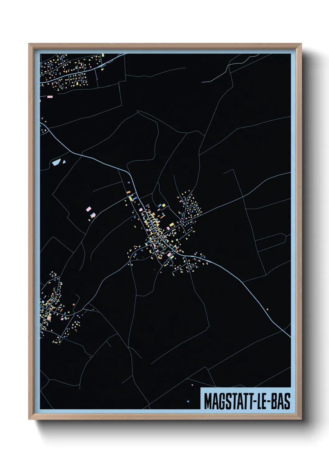 Une affiche de carte sur Magstatt-le-Bas