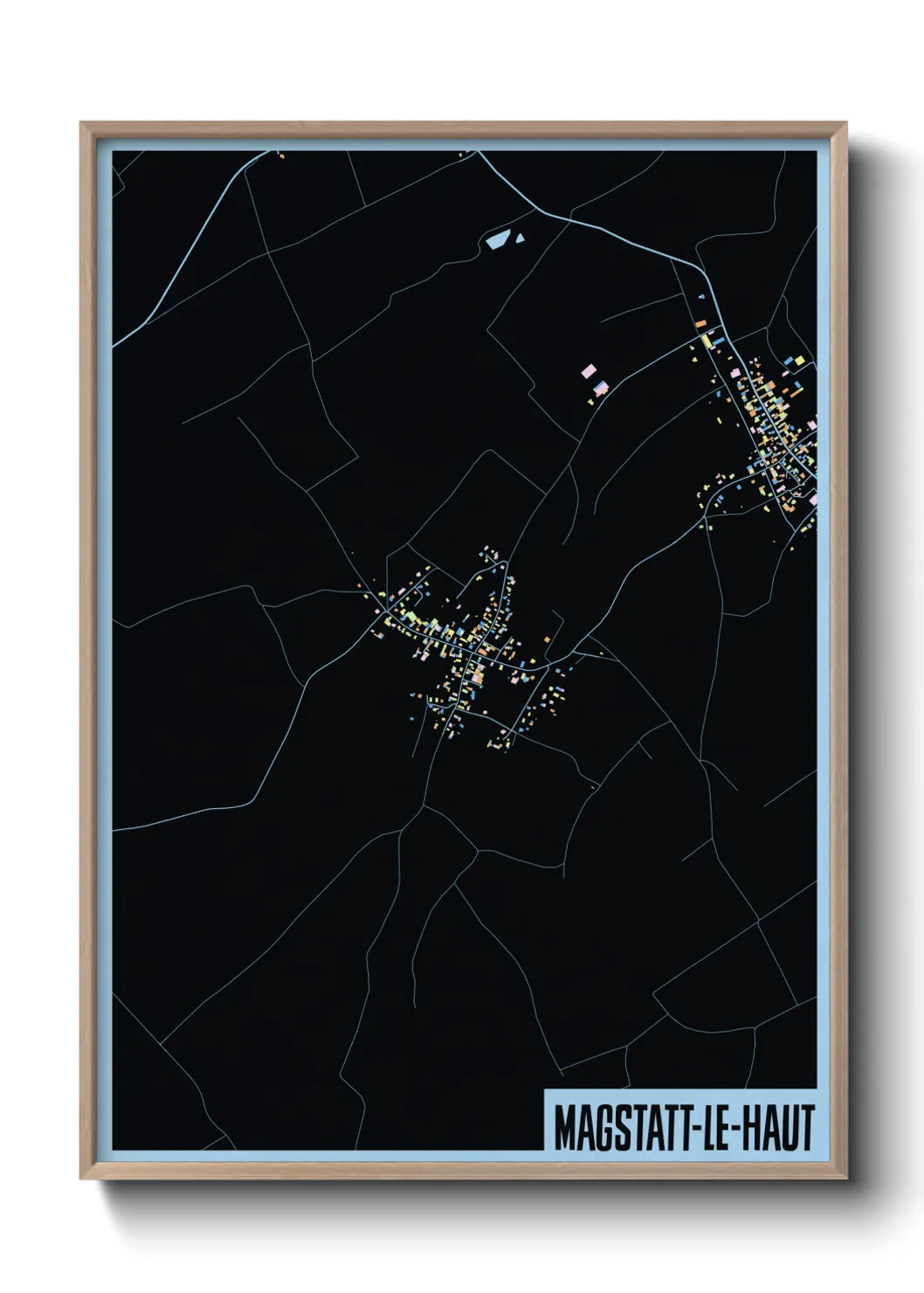 Une affiche de carte sur Magstatt-le-Haut