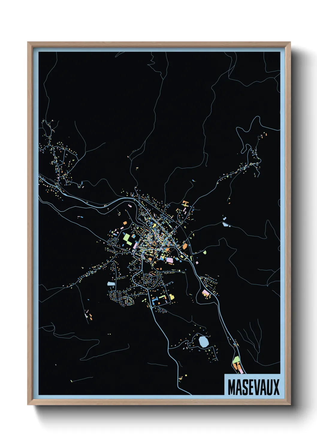 Une affiche de carte sur Masevaux