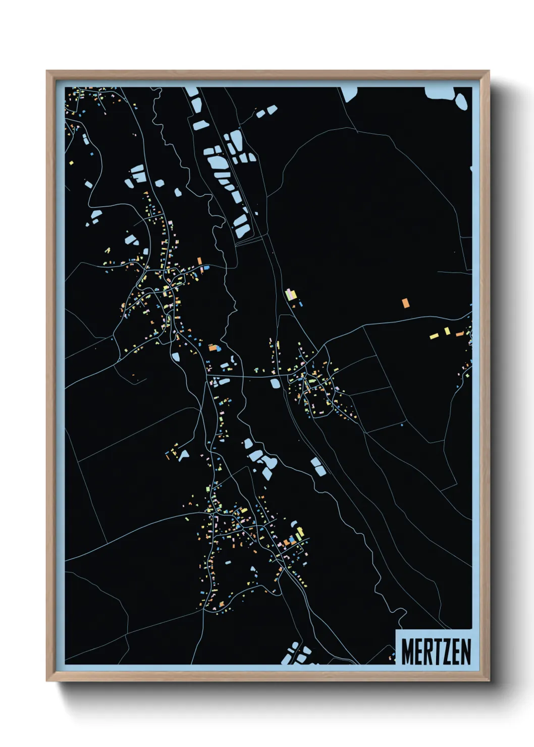 Une affiche de carte sur Mertzen