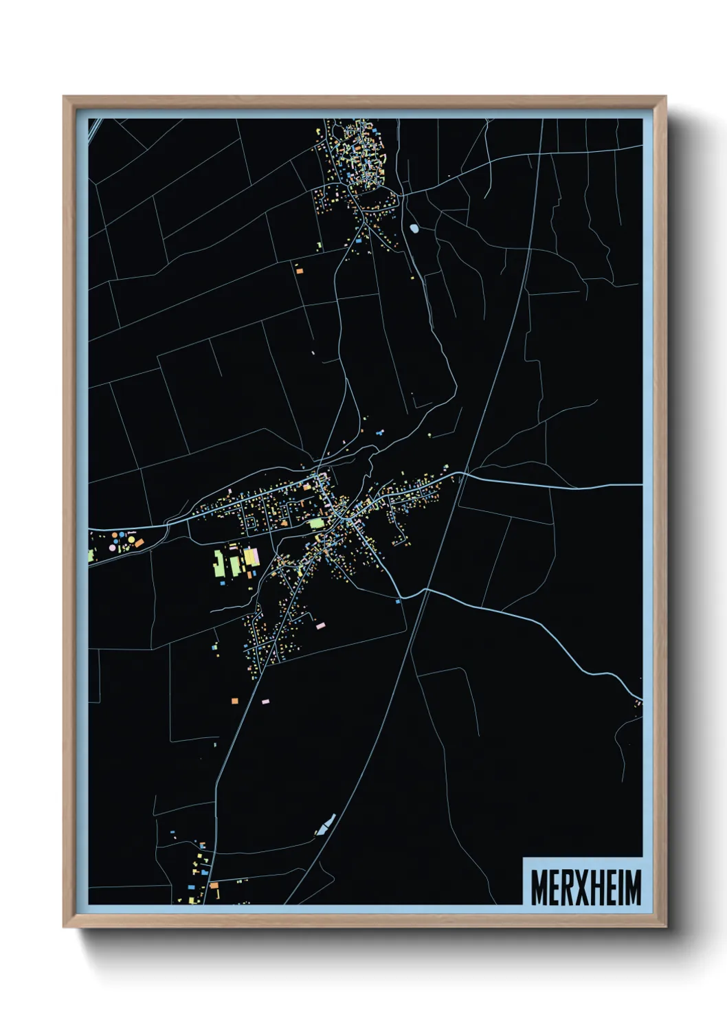 Une affiche de carte sur Merxheim