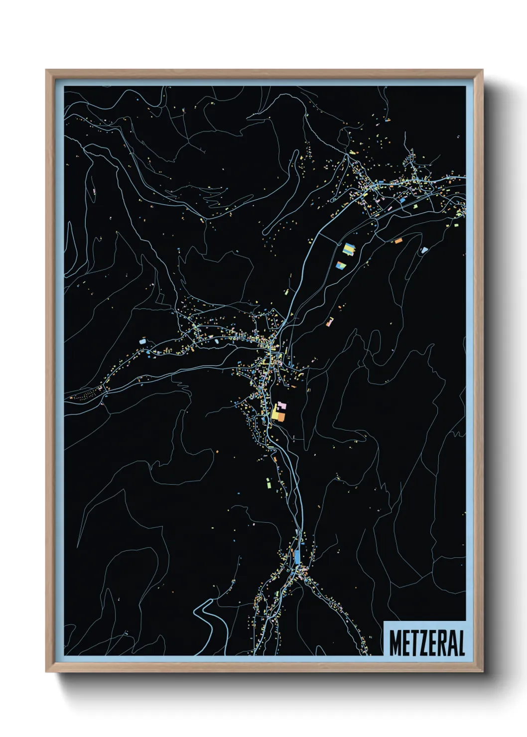 Une affiche de carte sur Metzeral