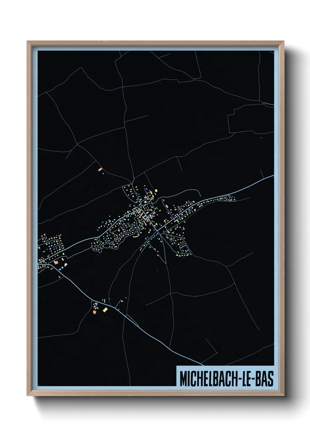 Une affiche de carte sur Michelbach-le-Bas