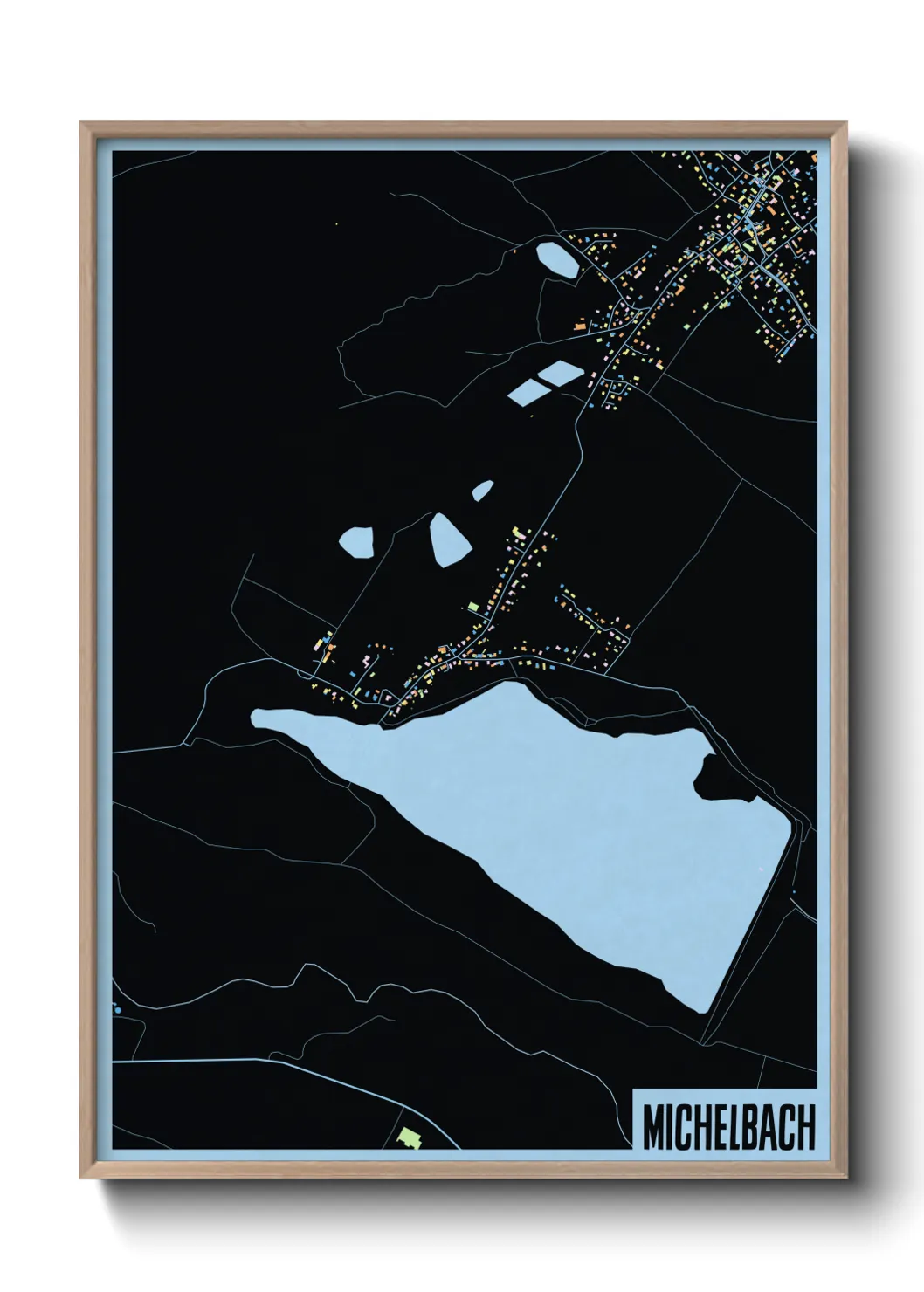 Une affiche de carte sur Michelbach