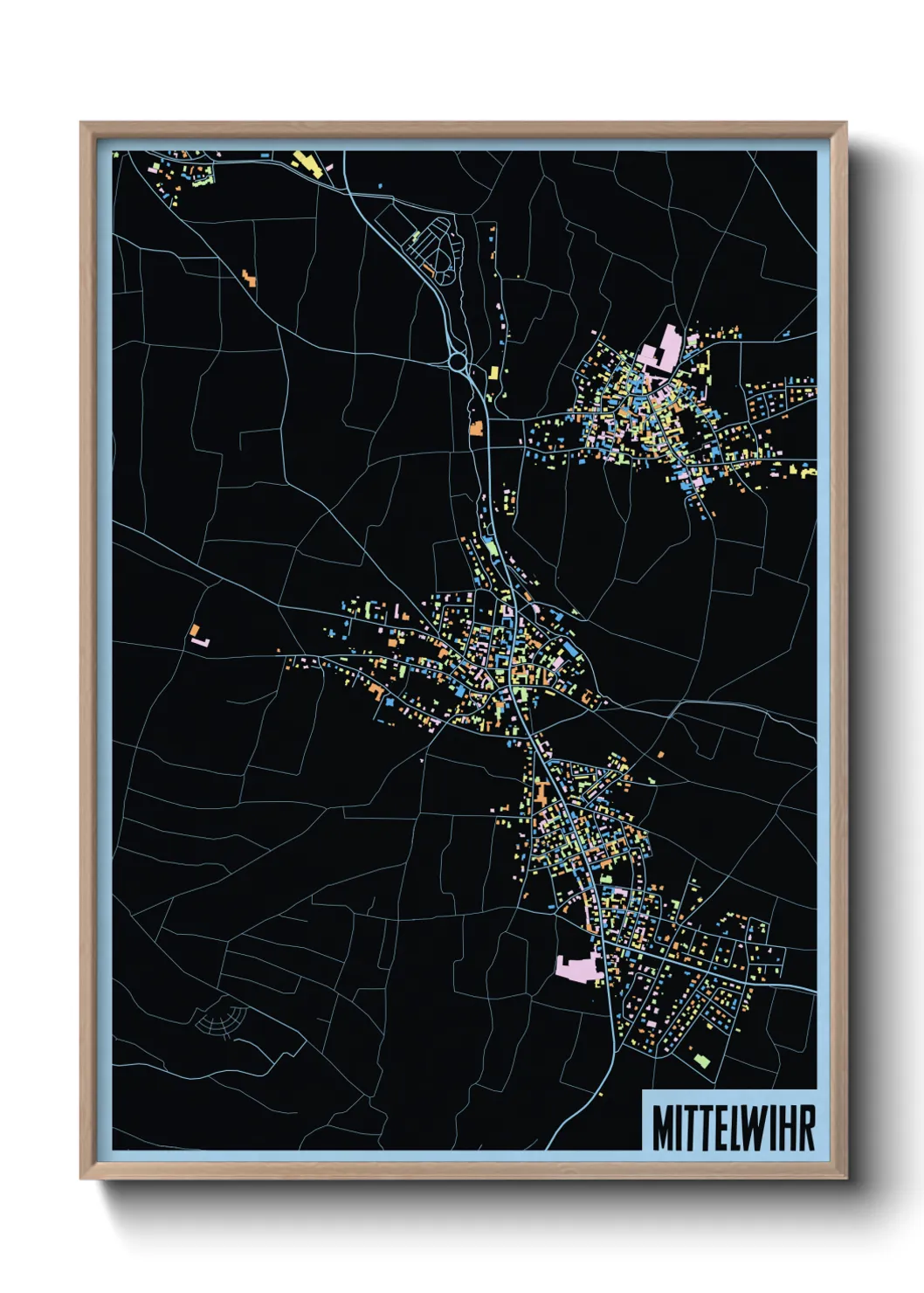 Une affiche de carte sur Mittelwihr