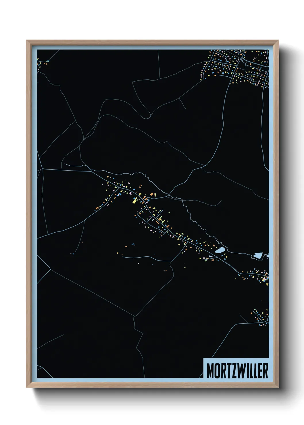 Une affiche de carte sur Mortzwiller