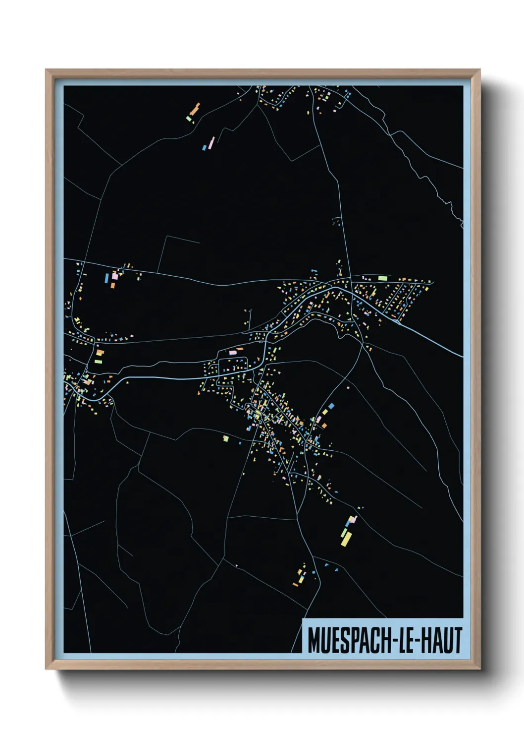 Une affiche de carte sur Muespach-le-Haut
