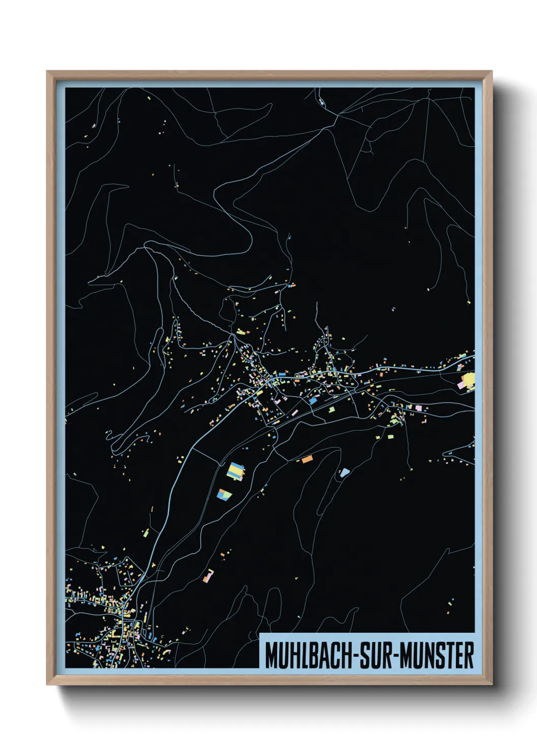 Une affiche de carte sur Muhlbach-sur-Munster