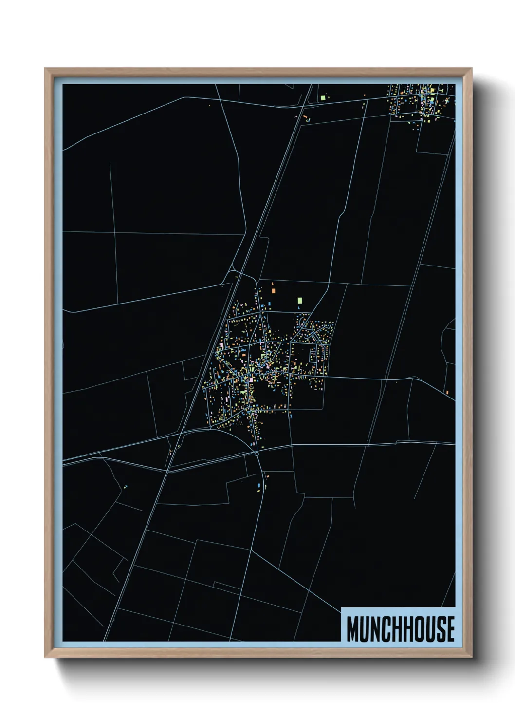 Une affiche de carte sur Munchhouse