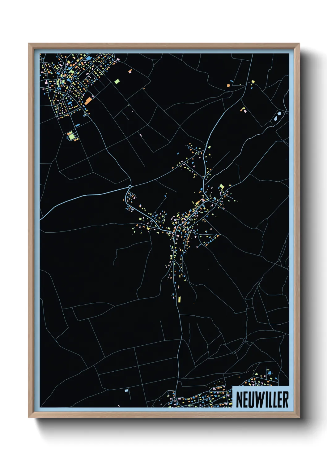 Une affiche de carte sur Neuwiller